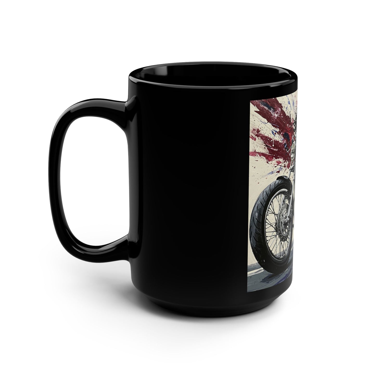 Biker Girl Black Mug - 15oz Motorcycle Enthusiast Coffee Cup