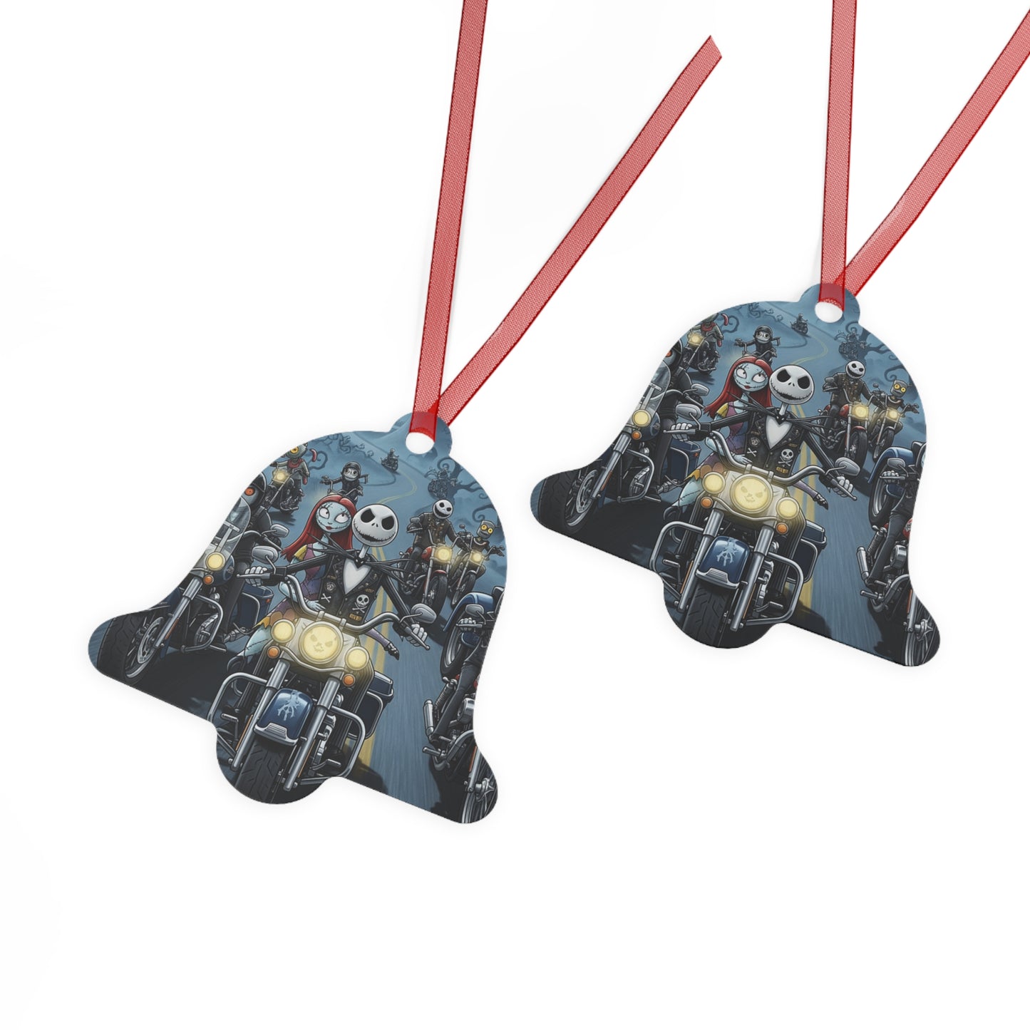 Metal Ornaments-Nightmare Christmas Race Christmas/Halloween Mashup