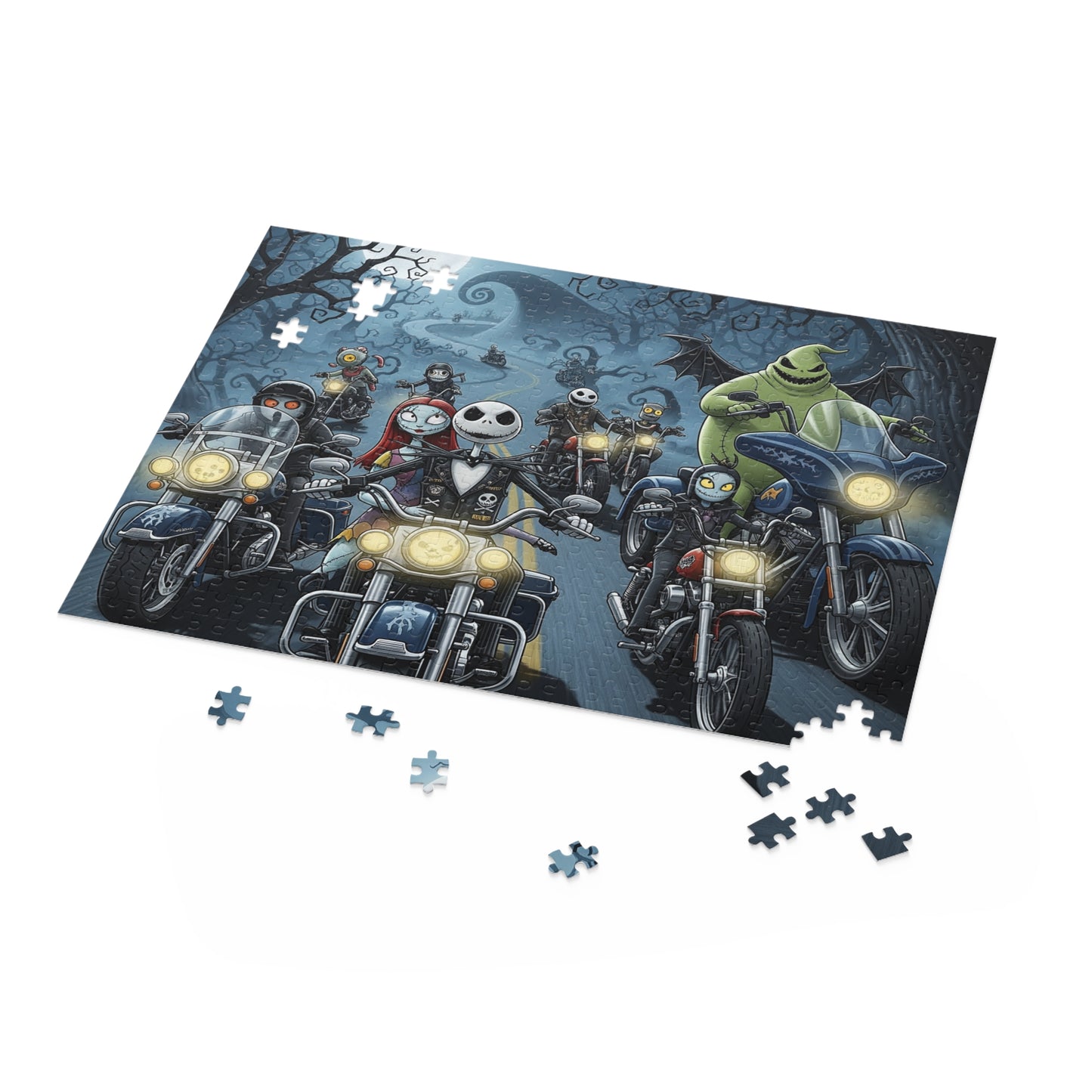 Nightmare Before Christmas Parade on Motorcycles Puzzle