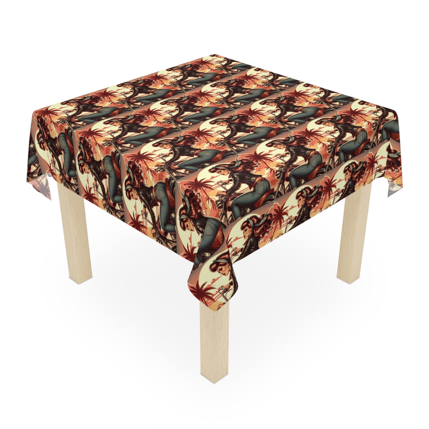 Tablecloth-Bike Ride at the Beach-Biker Chic Kitchen