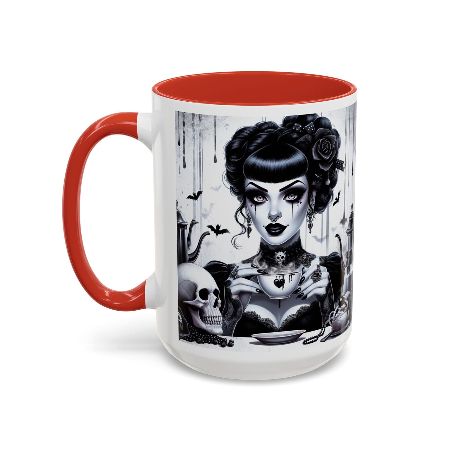 Mug-Gothic Girl on Coffee Break-Coffee Lover Gift-15oz Cup