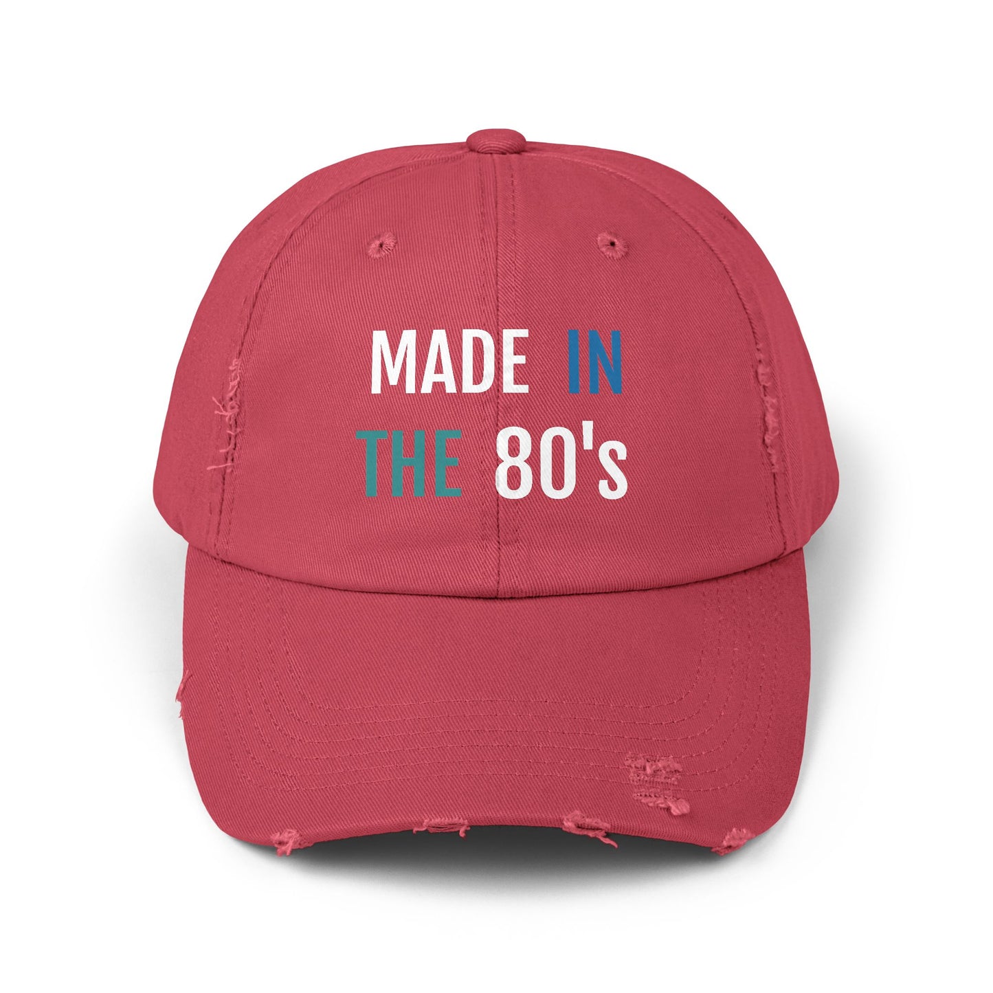 Retro 80's Distressed Cap, Vintage Style Hat, Unisex Gift, Casual Accessory, Outdoor Wear, Birthday Present, Nostalgia Merchandise