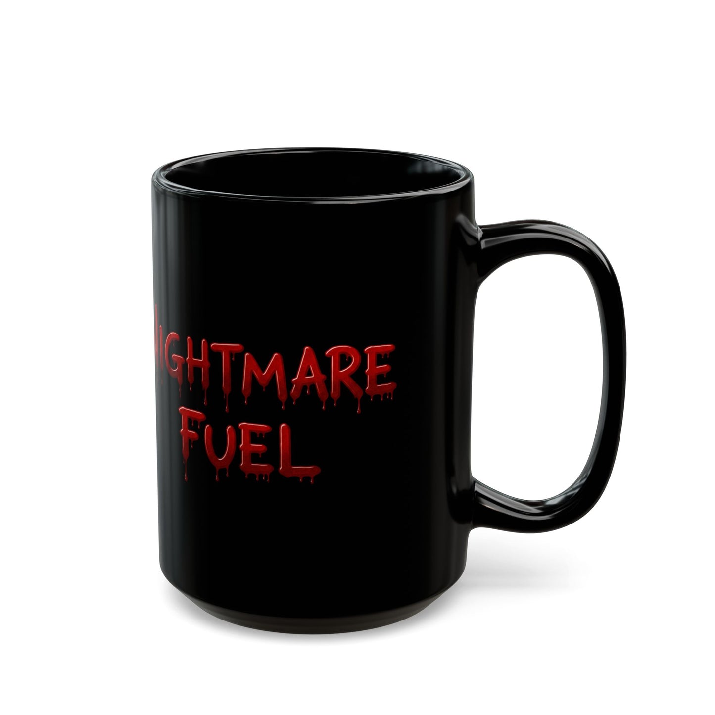 Nightmare Fuel Black Mug - Perfect for Coffee Lovers, Halloween Decor, Biker Gifts, Gothic Style, Spooky Vibes-biker Halloween
