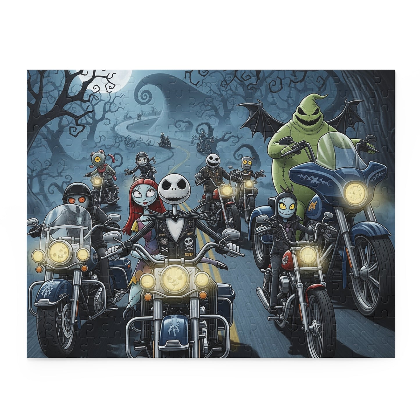 Nightmare Before Christmas Parade on Motorcycles Puzzle