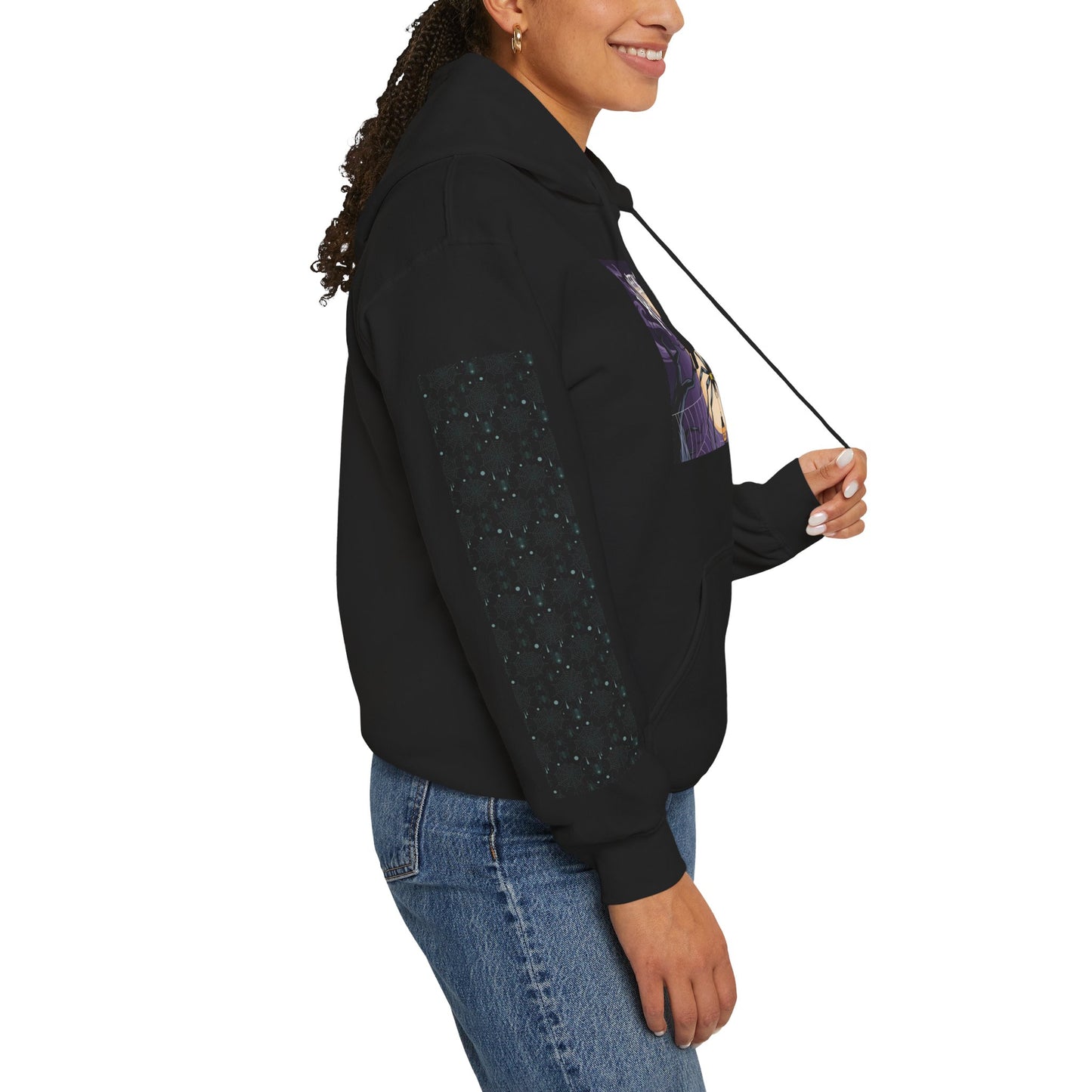 Hooded Sweatshirt -Halloween Town- Spider Design