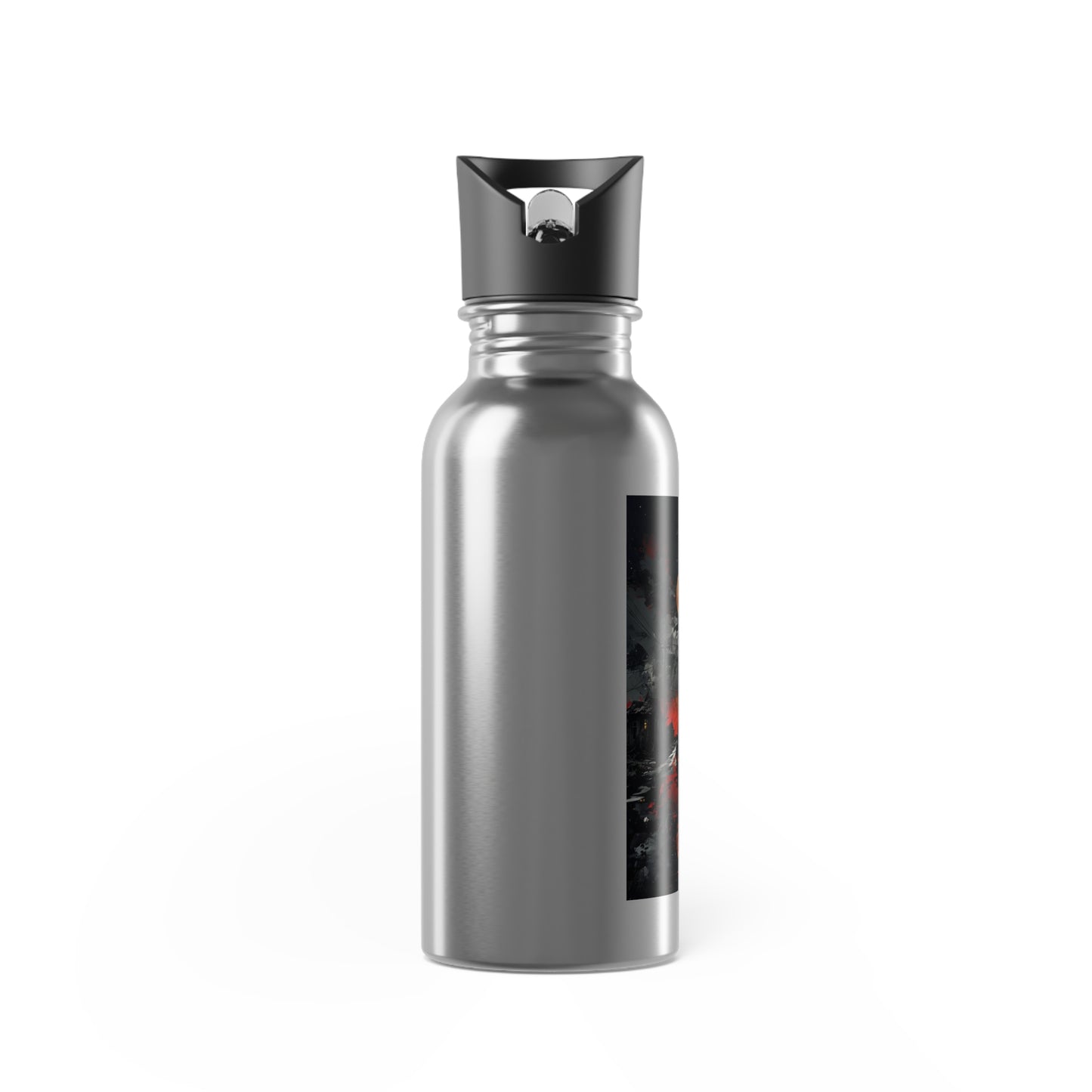 Water Bottle -Motorcycle Ride-City Night Rider -Stainless Steel 20oz