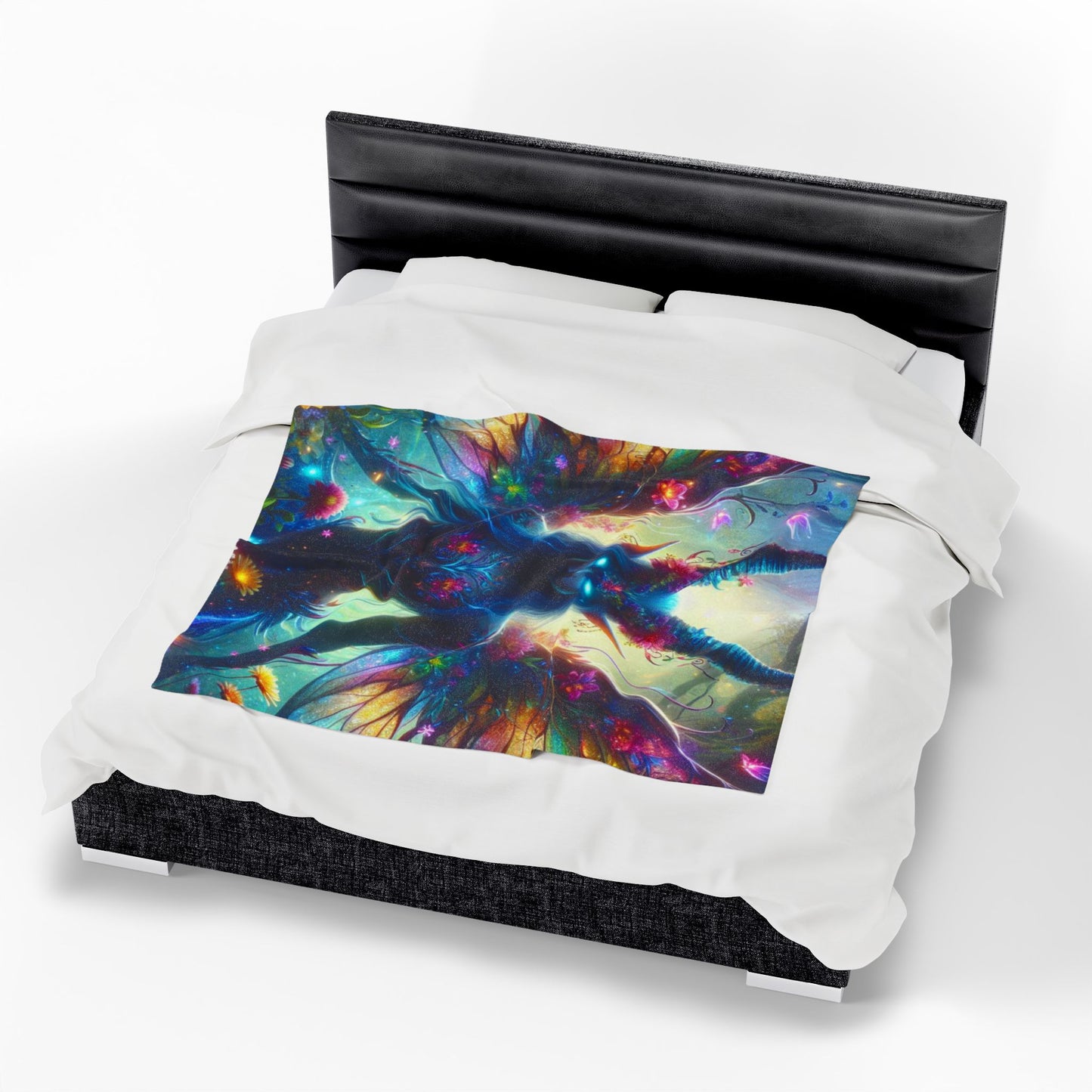 Nature Spirit Plush Blanket – Boho Spiritual Wall Art Throw for Mystical Decor