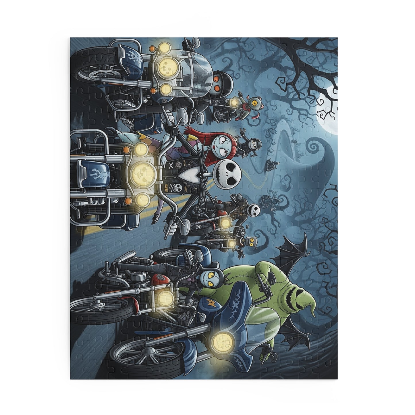 Nightmare Before Christmas Parade on Motorcycles Puzzle