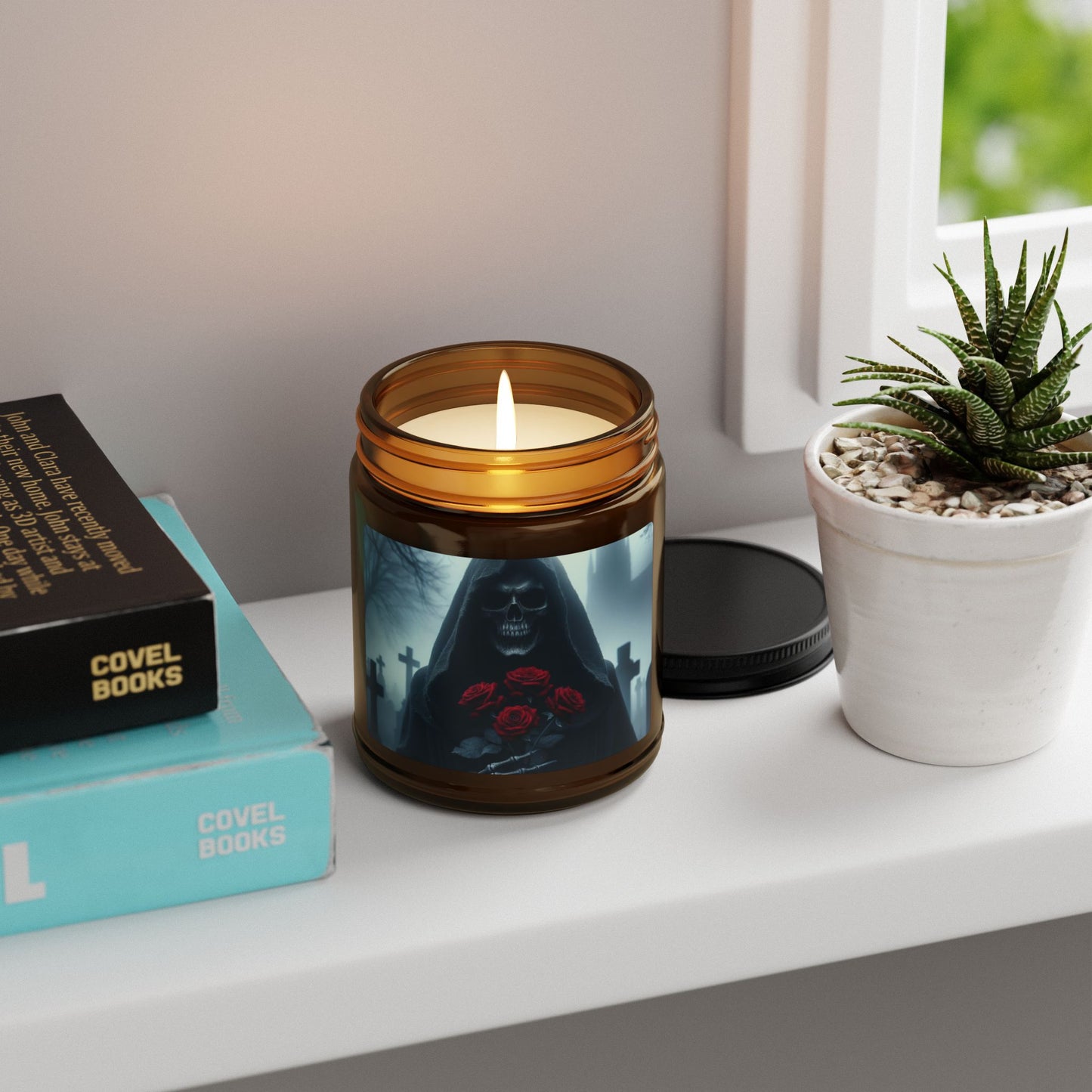 Dark Beauty Scented Soy Candle - Gothic Decor, Aromatherapy Gift, Halloween Decor, Relaxation Candle, Home Fragrance