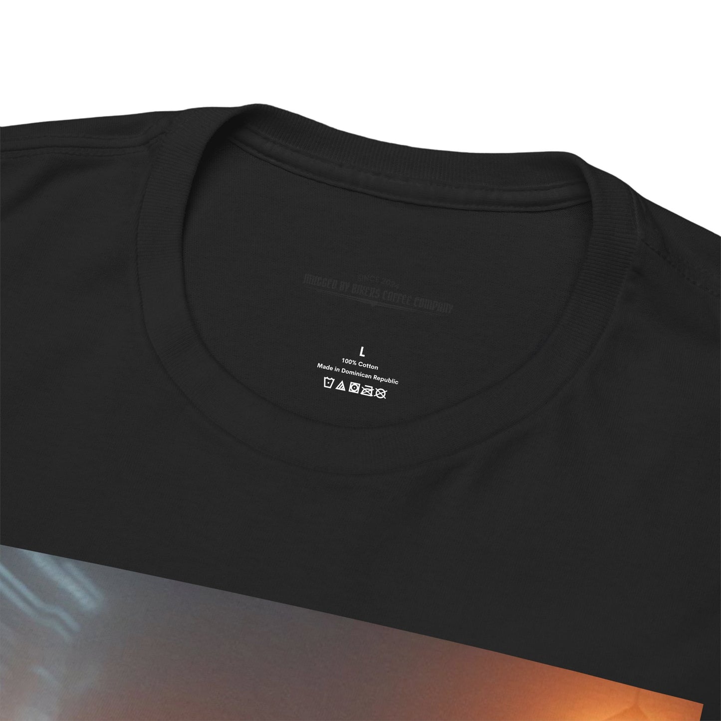 T-Shirt Pinup Biker Nighttime City Scene Unisex Heavy Cotton Tee