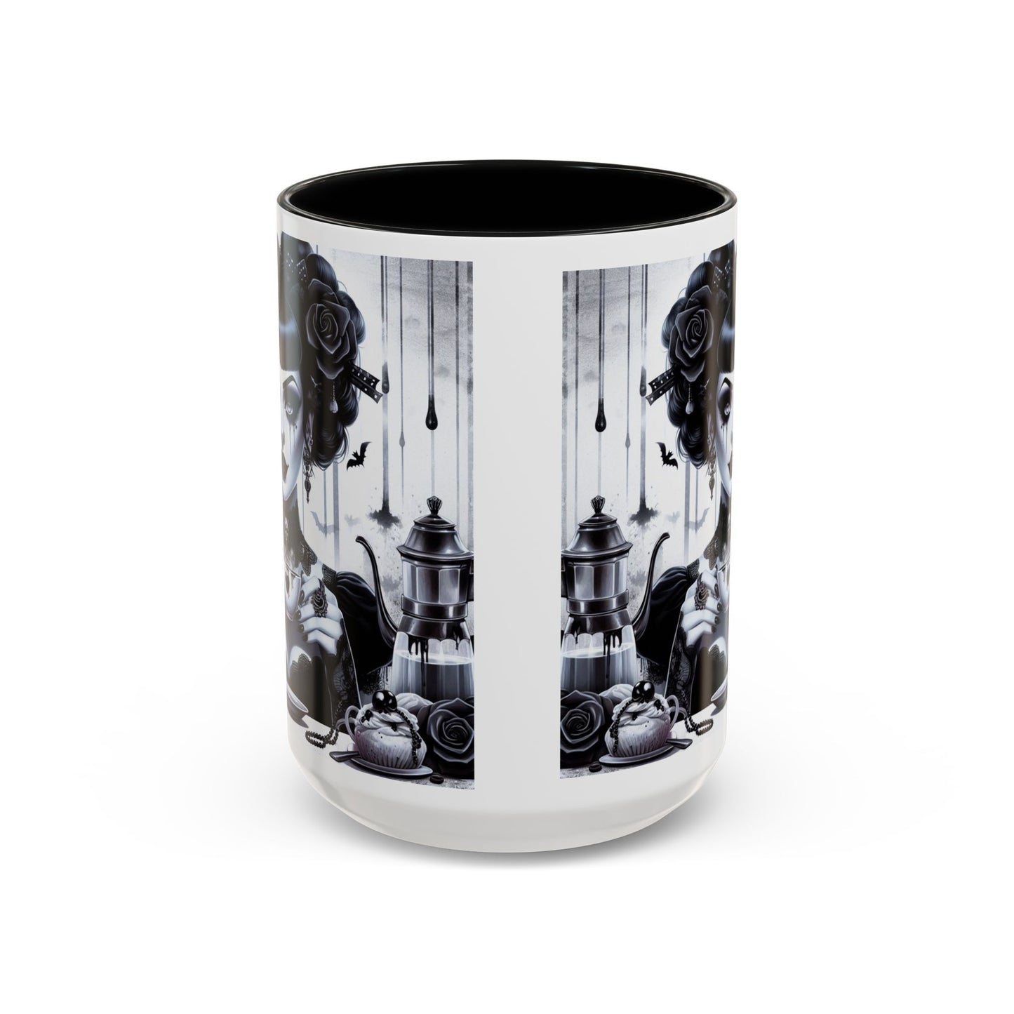 Mug-Gothic Girl on Coffee Break-Coffee Lover Gift-15oz Cup