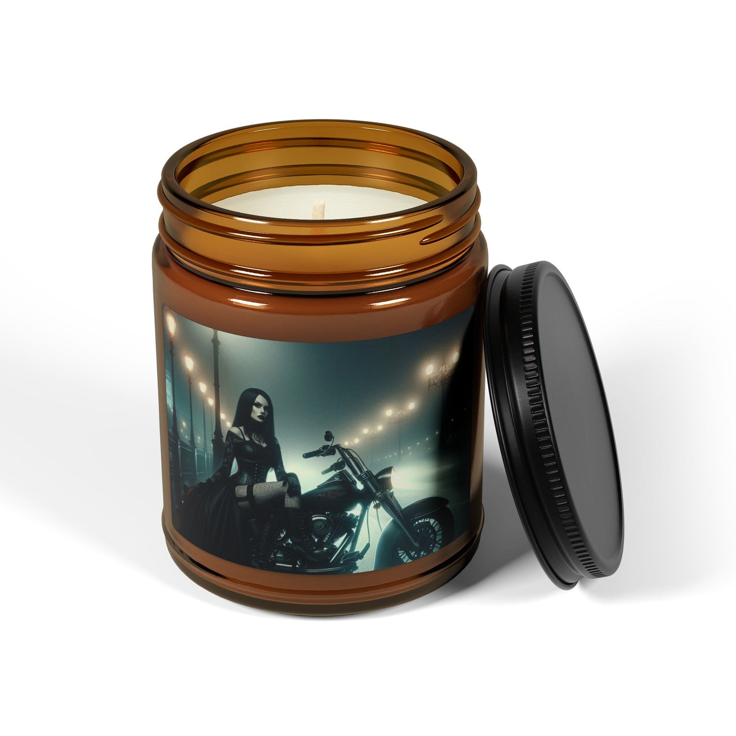 Gothic Dream Scented Soy Candle, Amber Jar Candle, Eco-Friendly Gift, Cozy Home Decor, Ideal for Halloween or Everyday Use