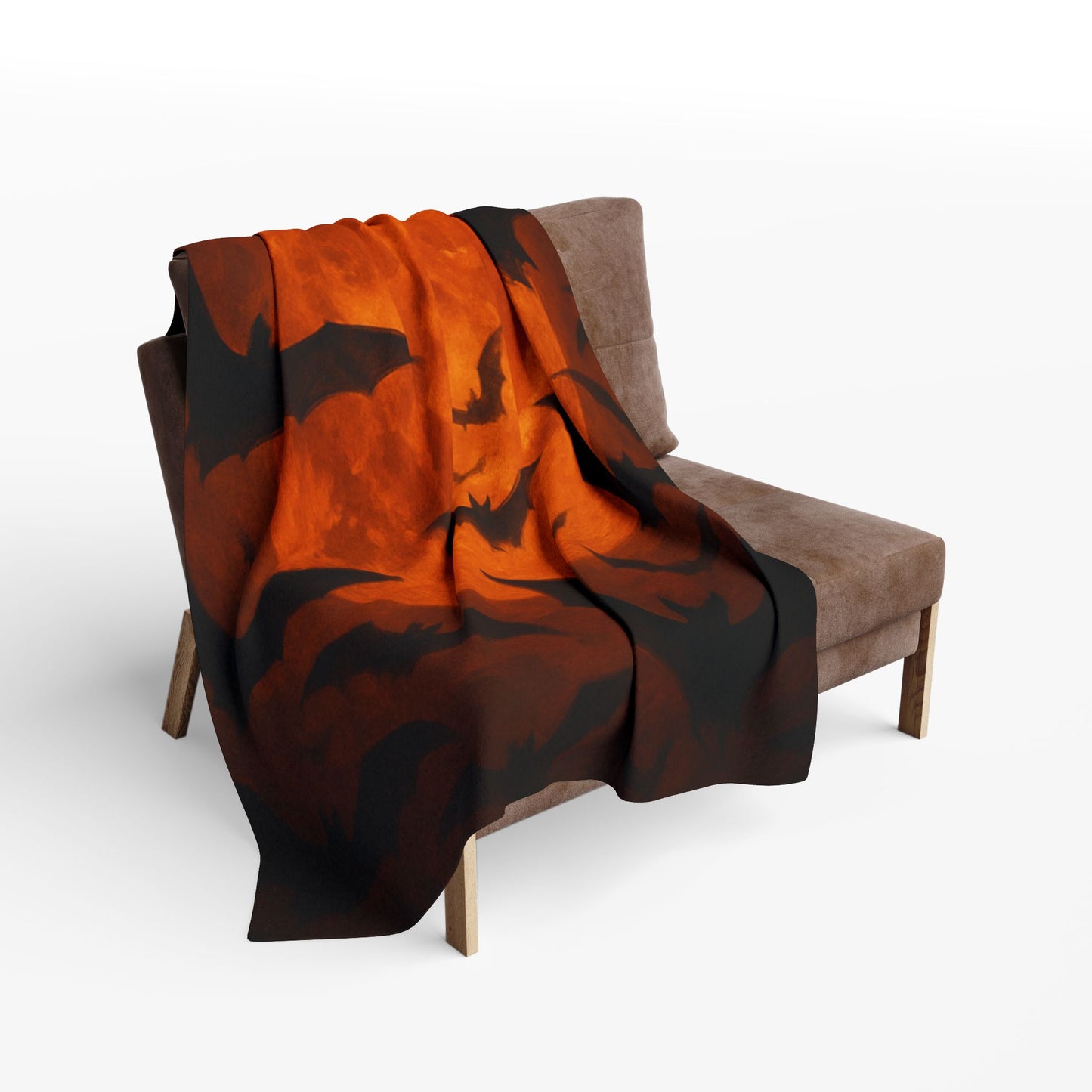 Bat Fleece Blanket | Cozy Throw for Spooky Season, Autumn Decor, Trick-or-Treating, Gift for Halloween Lovers