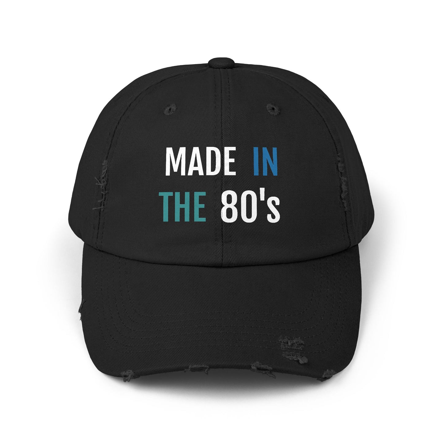 Retro 80's Distressed Cap, Vintage Style Hat, Unisex Gift, Casual Accessory, Outdoor Wear, Birthday Present, Nostalgia Merchandise