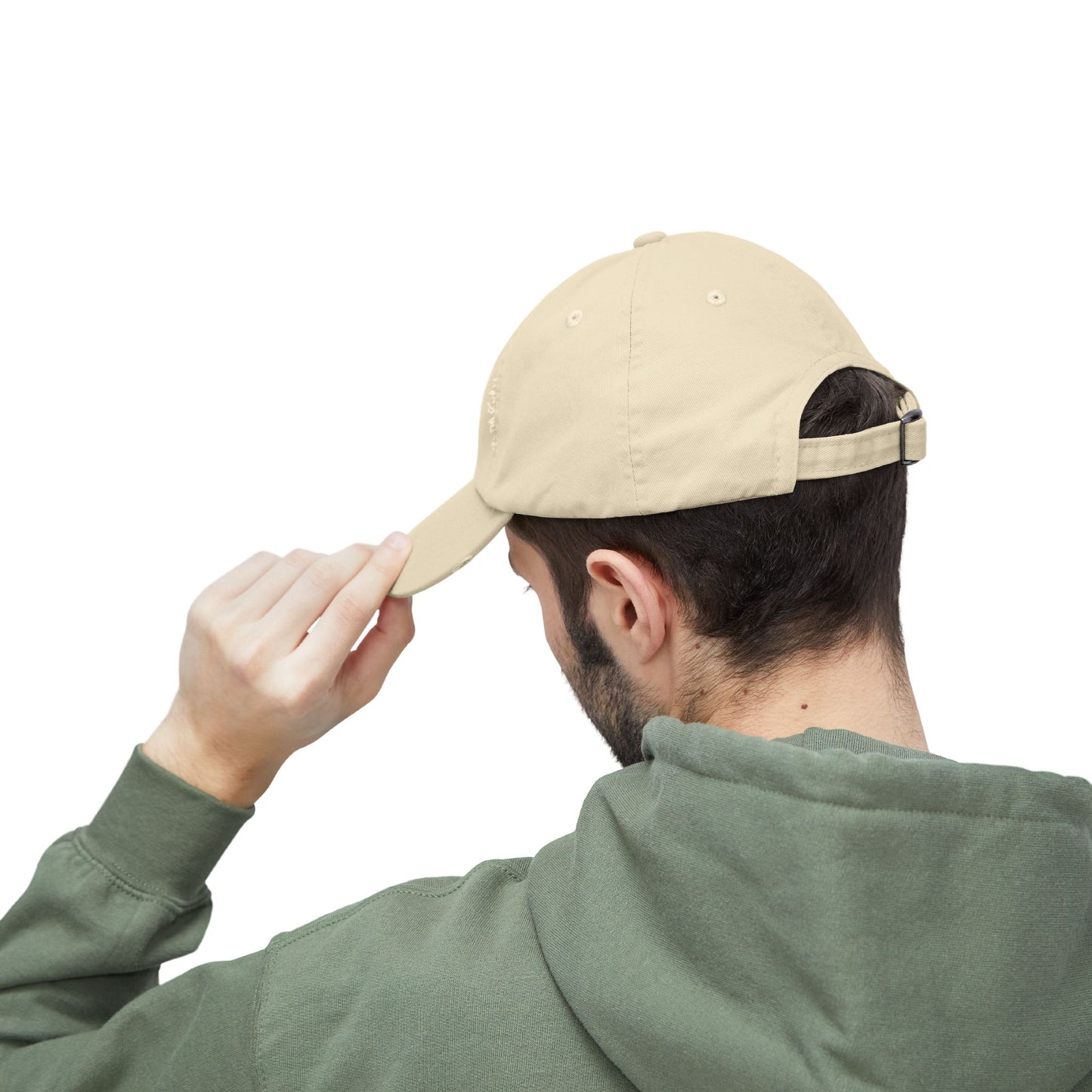 Distressed Unisex Cap with 'Less Chaos More Coffee' Design, Casual Headwear, Gift for Coffee Lovers, Trendy Hat, Relaxed Fit Cap