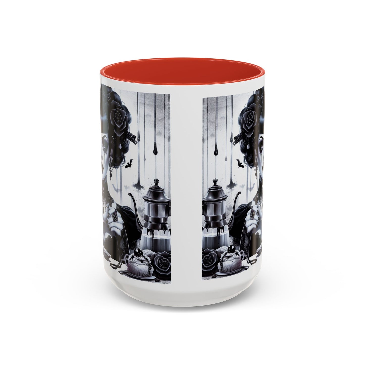 Mug-Gothic Girl on Coffee Break-Coffee Lover Gift-15oz Cup