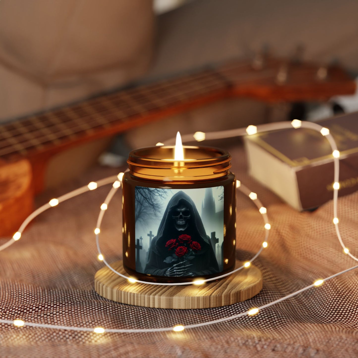 Dark Beauty Scented Soy Candle - Gothic Decor, Aromatherapy Gift, Halloween Decor, Relaxation Candle, Home Fragrance