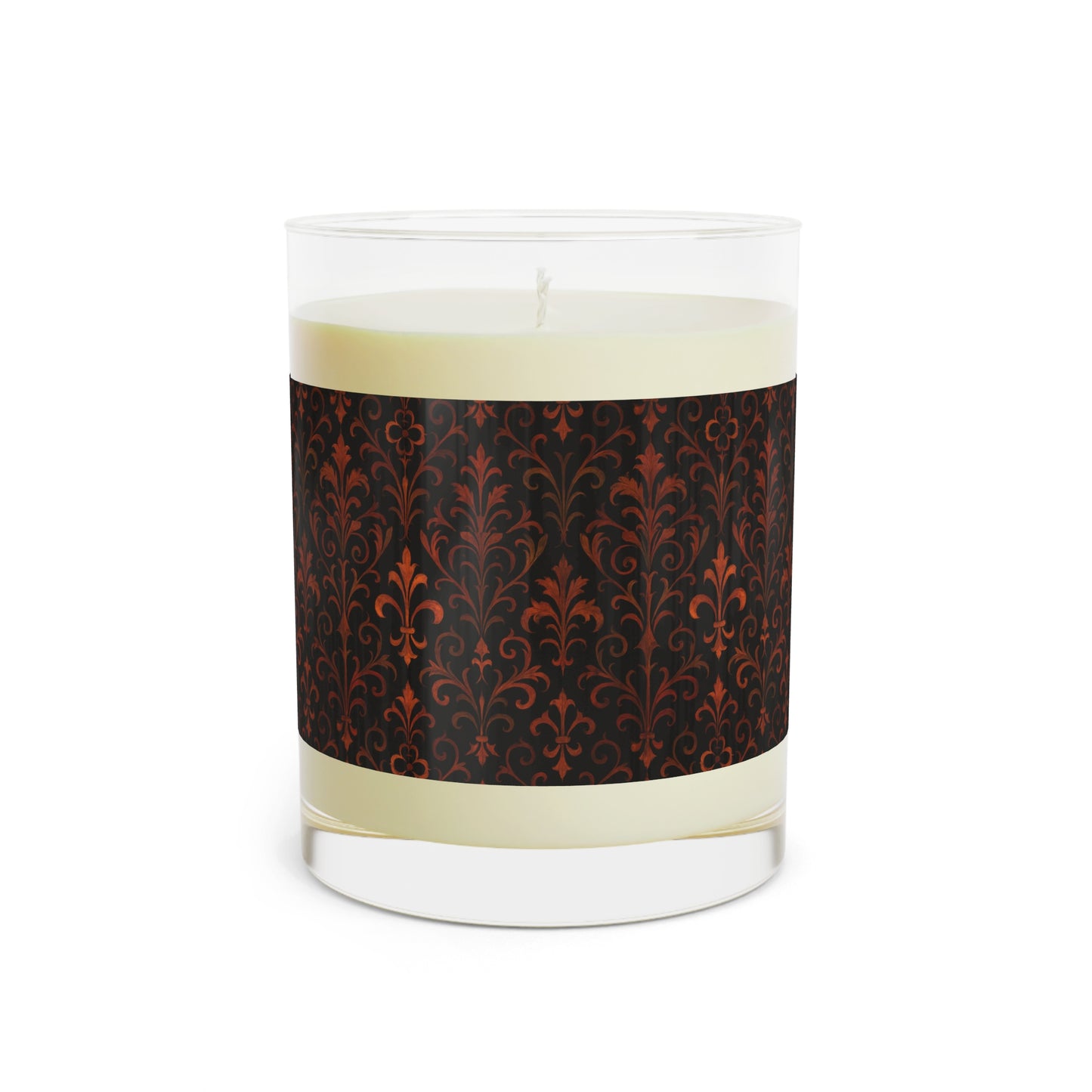Elegant Black and Red Floral Scented Candle, Home Decor, Cozy Atmosphere, Gift for Her, Aromatherapy