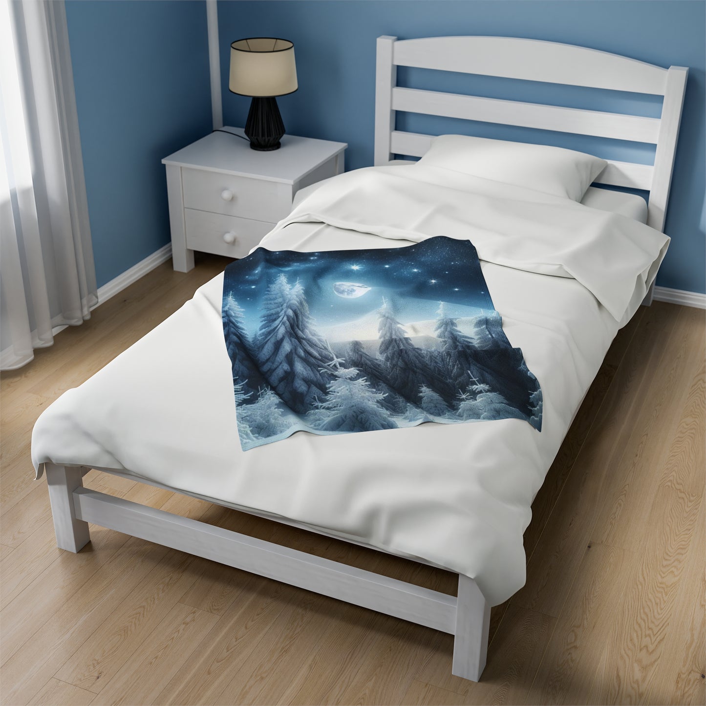 Plush Blanket - A Peaceful Walk in the Snow -Wall decor-Couch throw