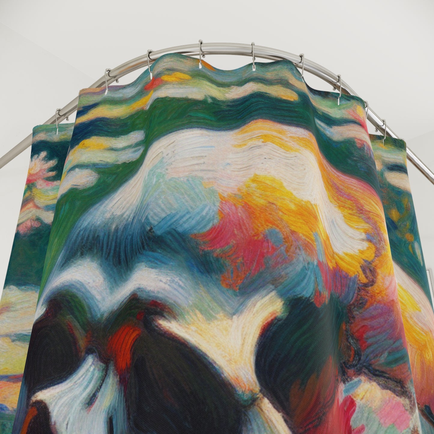 Shower Curtain – Vibrant Bathroom Decor for Unique Style-Artistic Skull bathroom