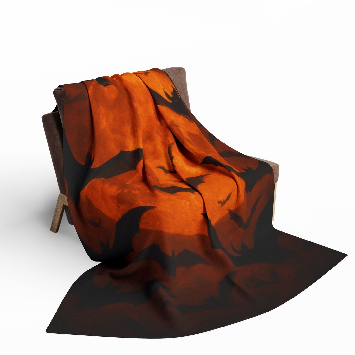 Bat Fleece Blanket | Cozy Throw for Spooky Season, Autumn Decor, Trick-or-Treating, Gift for Halloween Lovers