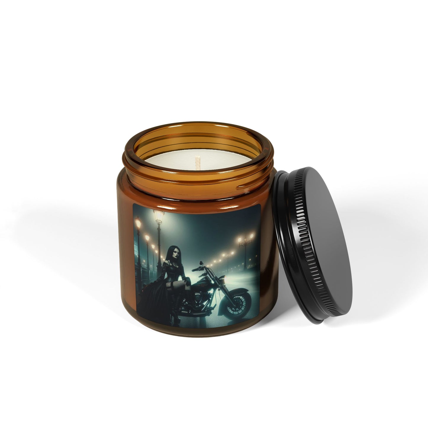 Gothic Dream Scented Soy Candle, Amber Jar Candle, Eco-Friendly Gift, Cozy Home Decor, Ideal for Halloween or Everyday Use