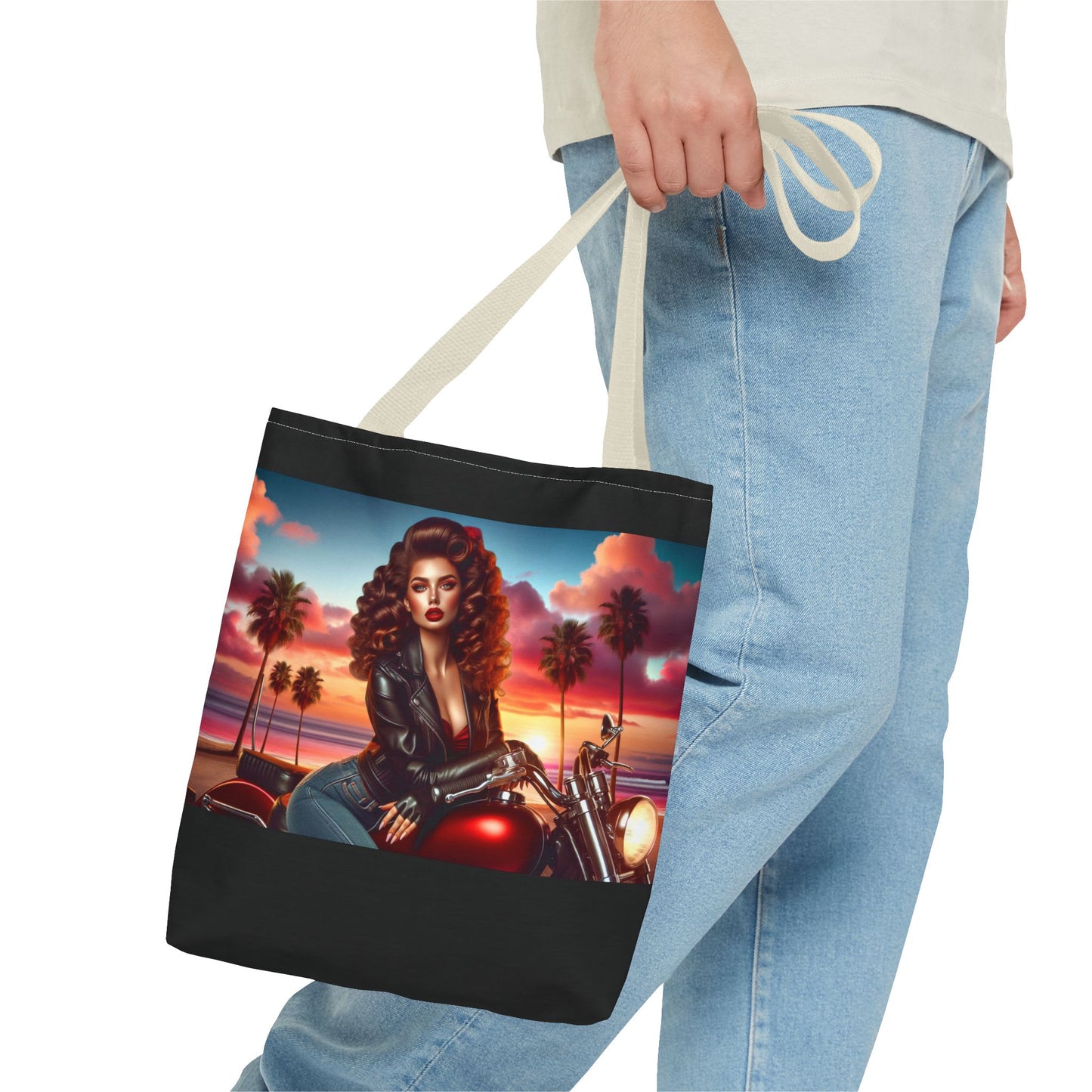 Tote Bag- Motorcycle Pinup Tote