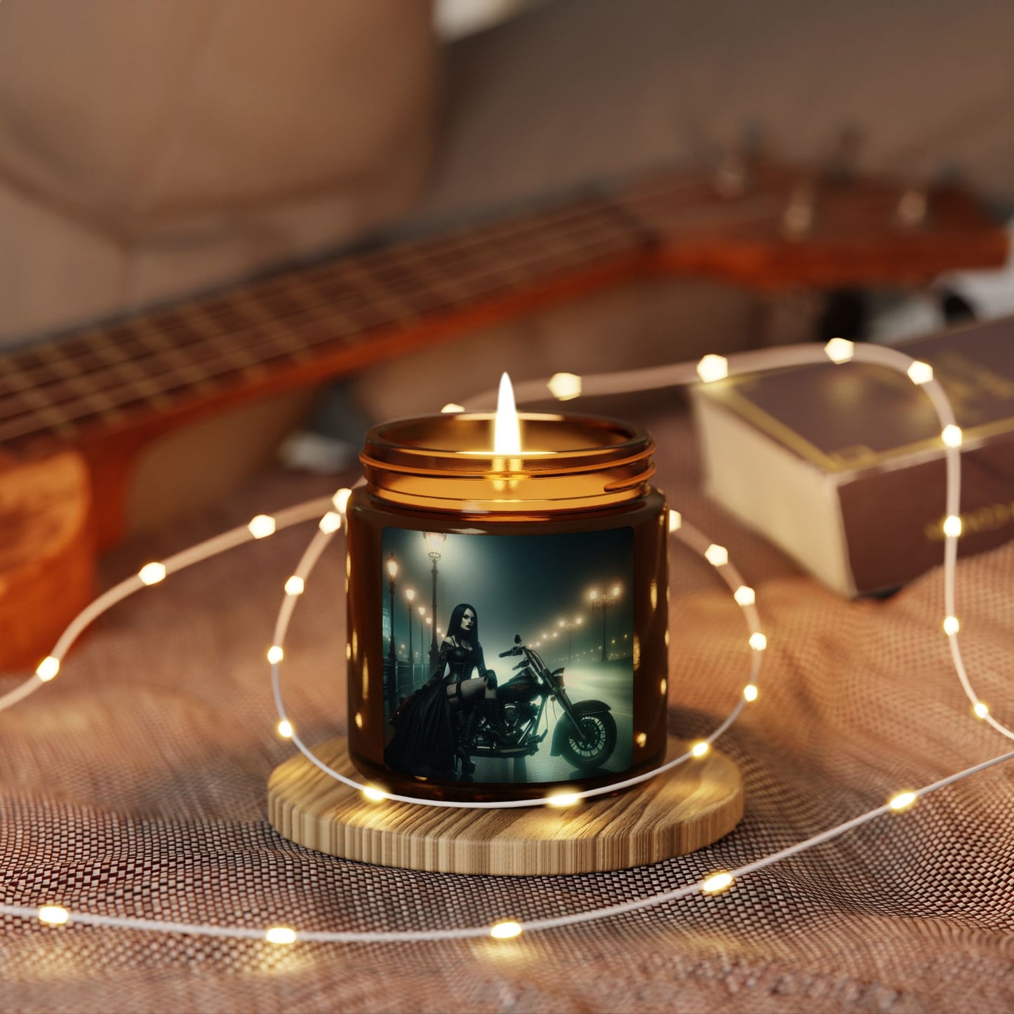 Gothic Dream Scented Soy Candle, Amber Jar Candle, Eco-Friendly Gift, Cozy Home Decor, Ideal for Halloween or Everyday Use