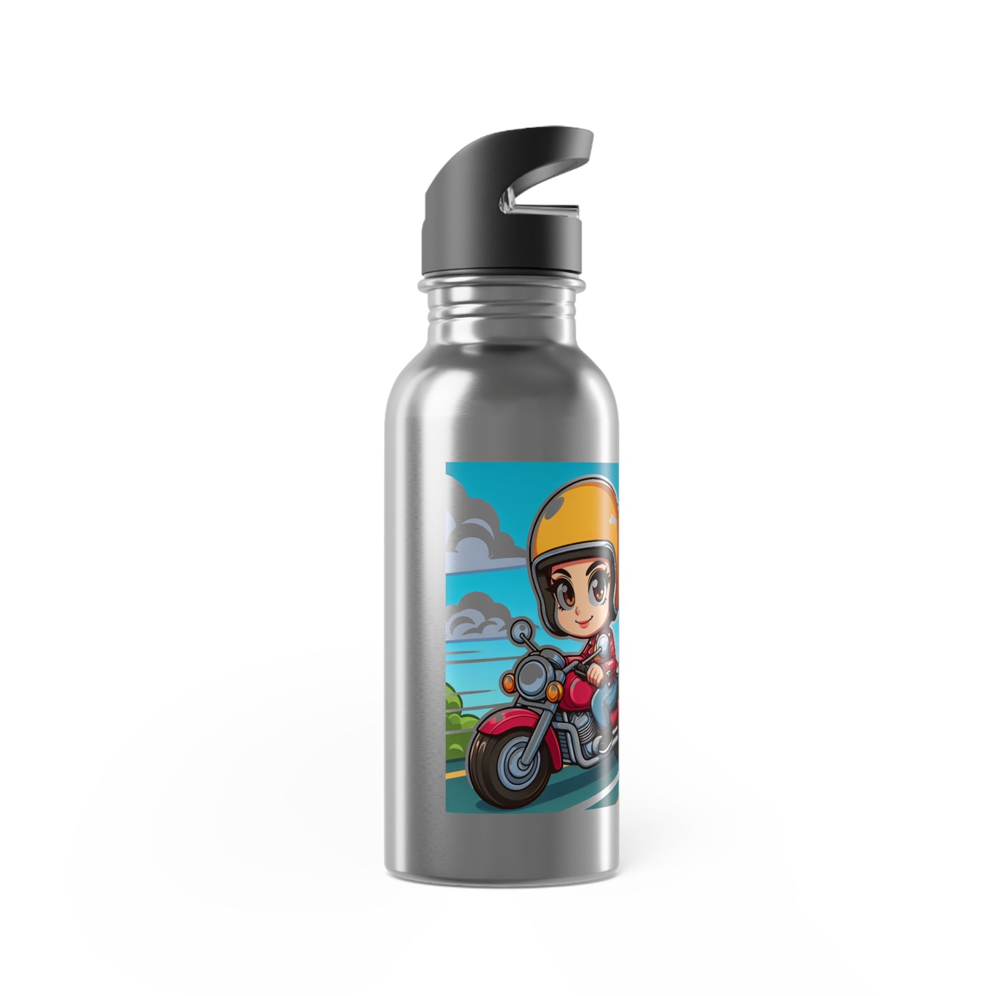 Water Bottle - A Day Trip-Motorcycle Ride-Biker gift idea-Stainless Steel