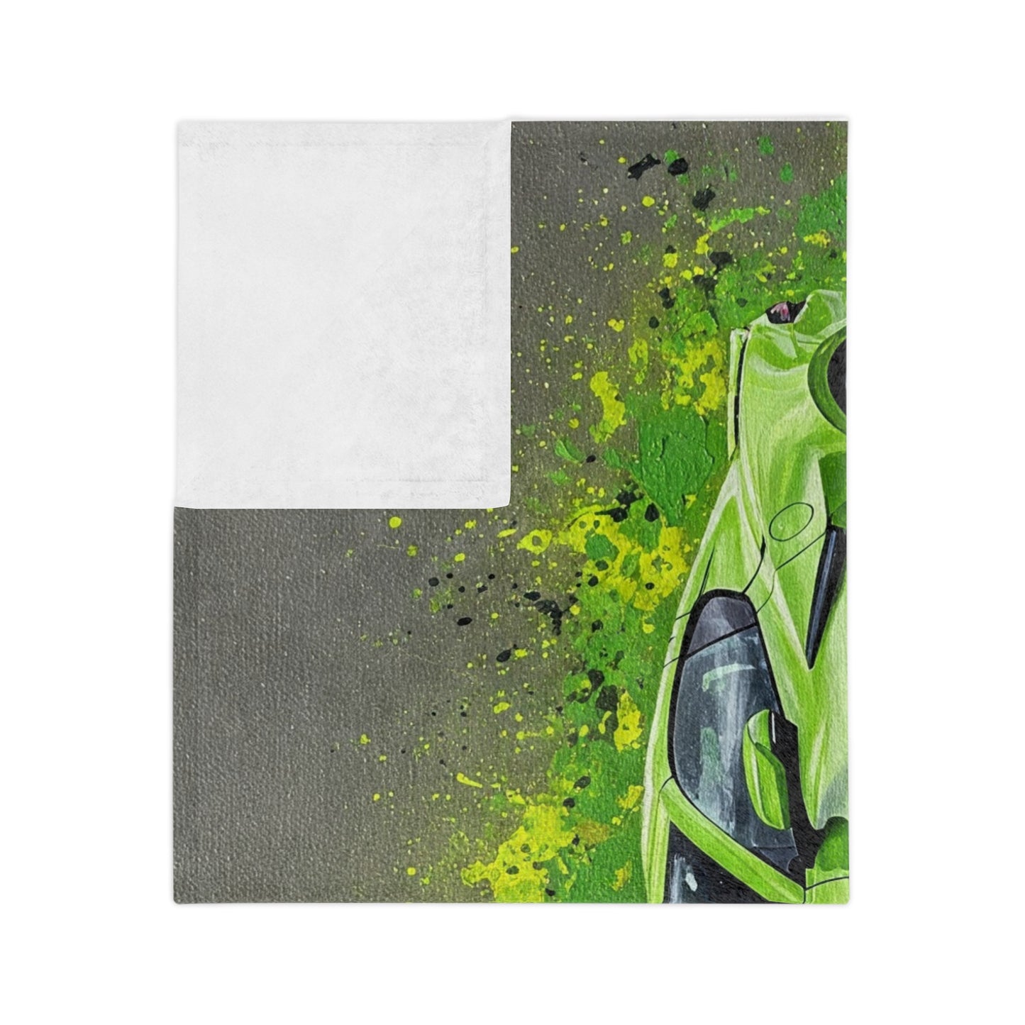 Vibrant Sports Car Velveteen Microfiber Blanket – Perfect for Car Enthusiasts & Cozy Evenings