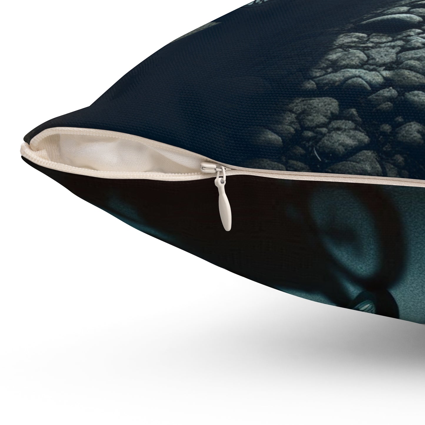 Dark Motorcycle Journey Pillow, Reversible Home Decor, Biker Vibes, Halloween Gift, Horror Aesthetic, Unique Throw Cushion