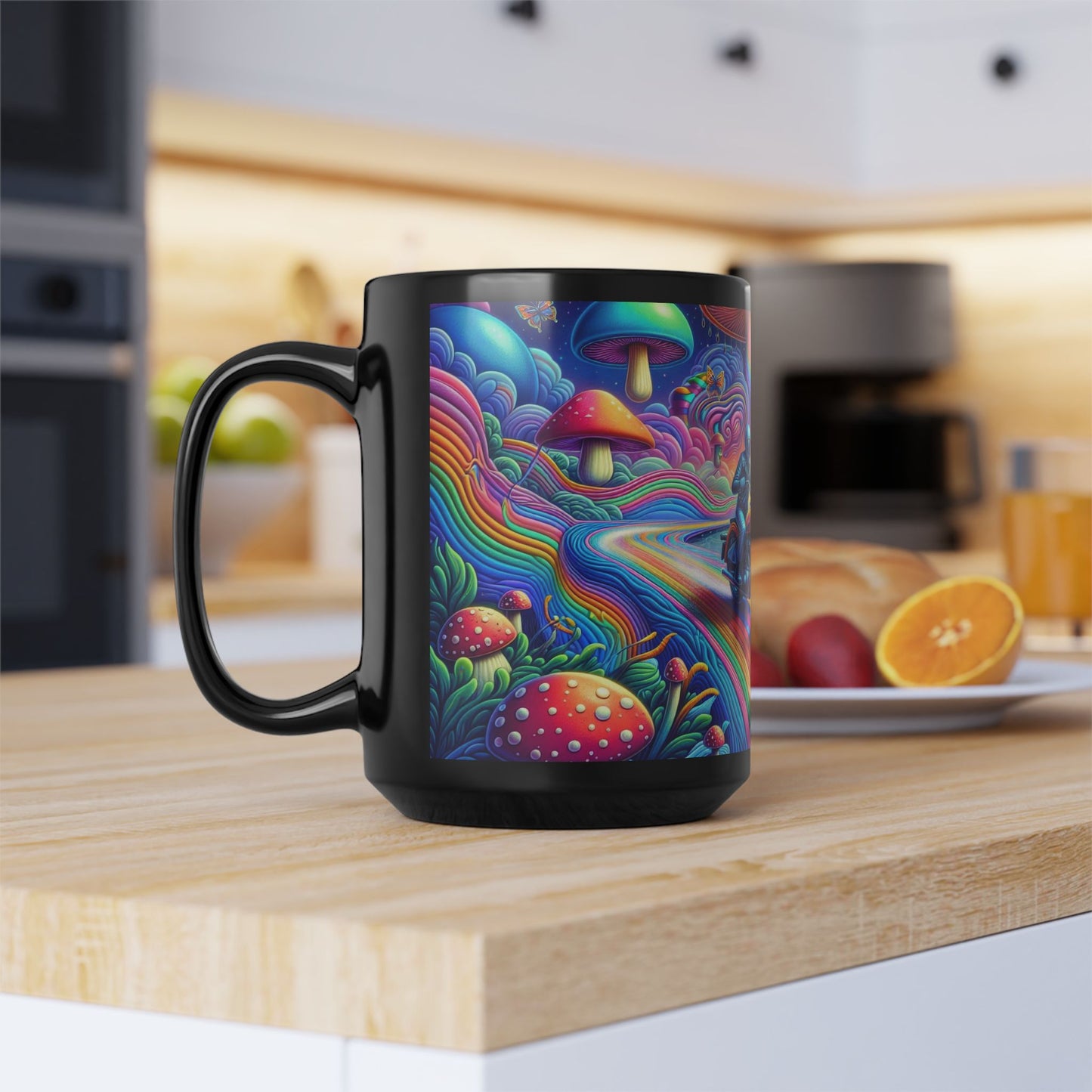 Mug - Psychedelic Motorcycle Trip-15oz Coffee Cup-Colorful Mug-Motorcycle trip