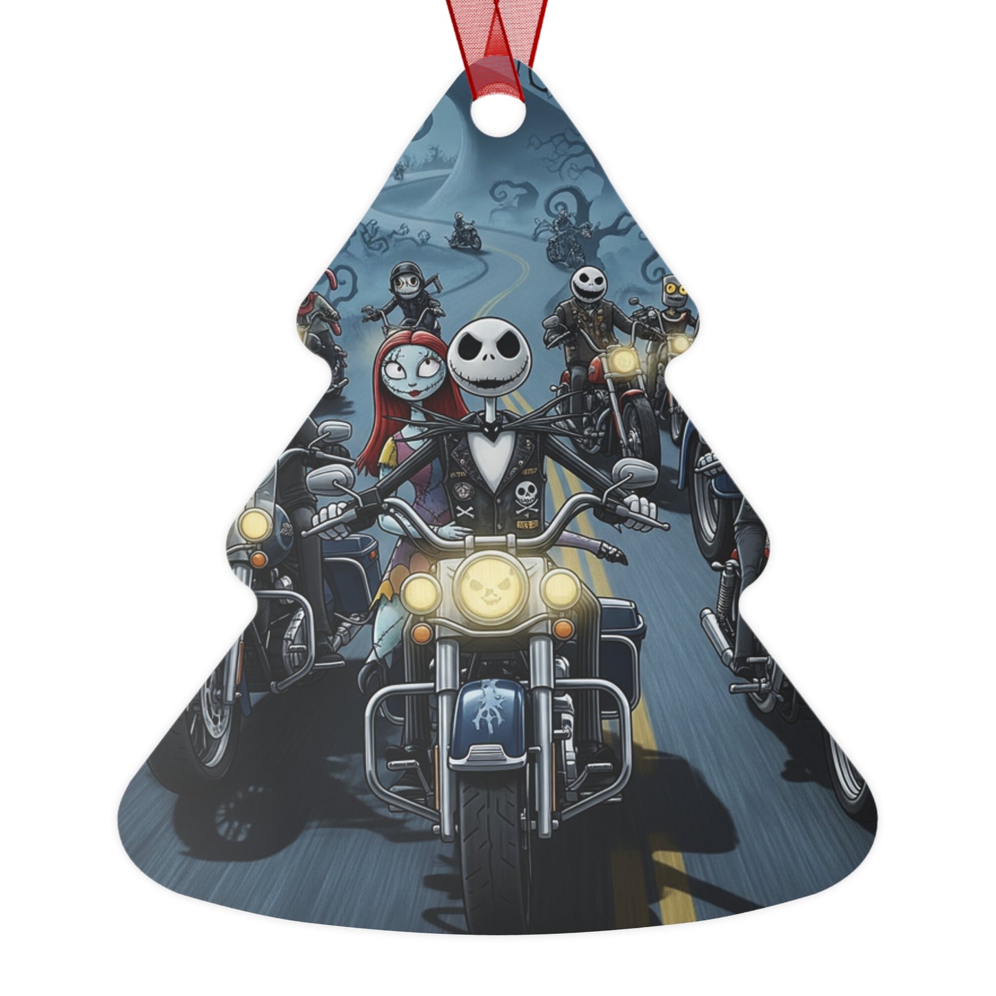 Metal Ornaments-Nightmare Christmas Race Christmas/Halloween Mashup