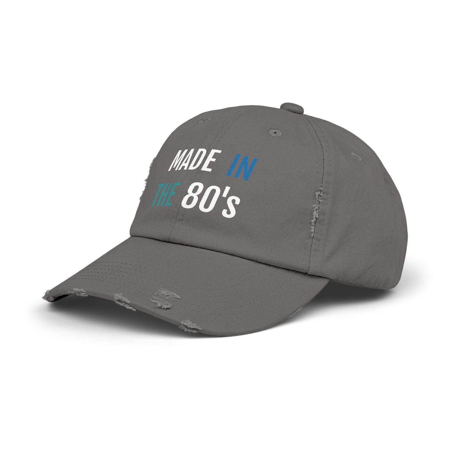 Retro 80's Distressed Cap, Vintage Style Hat, Unisex Gift, Casual Accessory, Outdoor Wear, Birthday Present, Nostalgia Merchandise