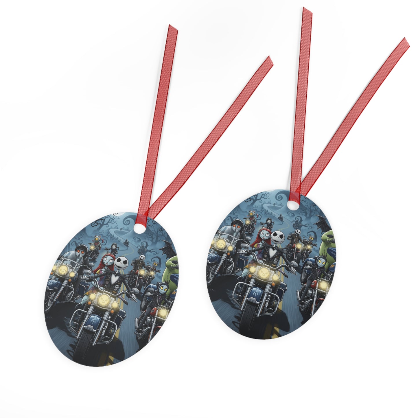 Metal Ornaments-Nightmare Christmas Race Christmas/Halloween Mashup