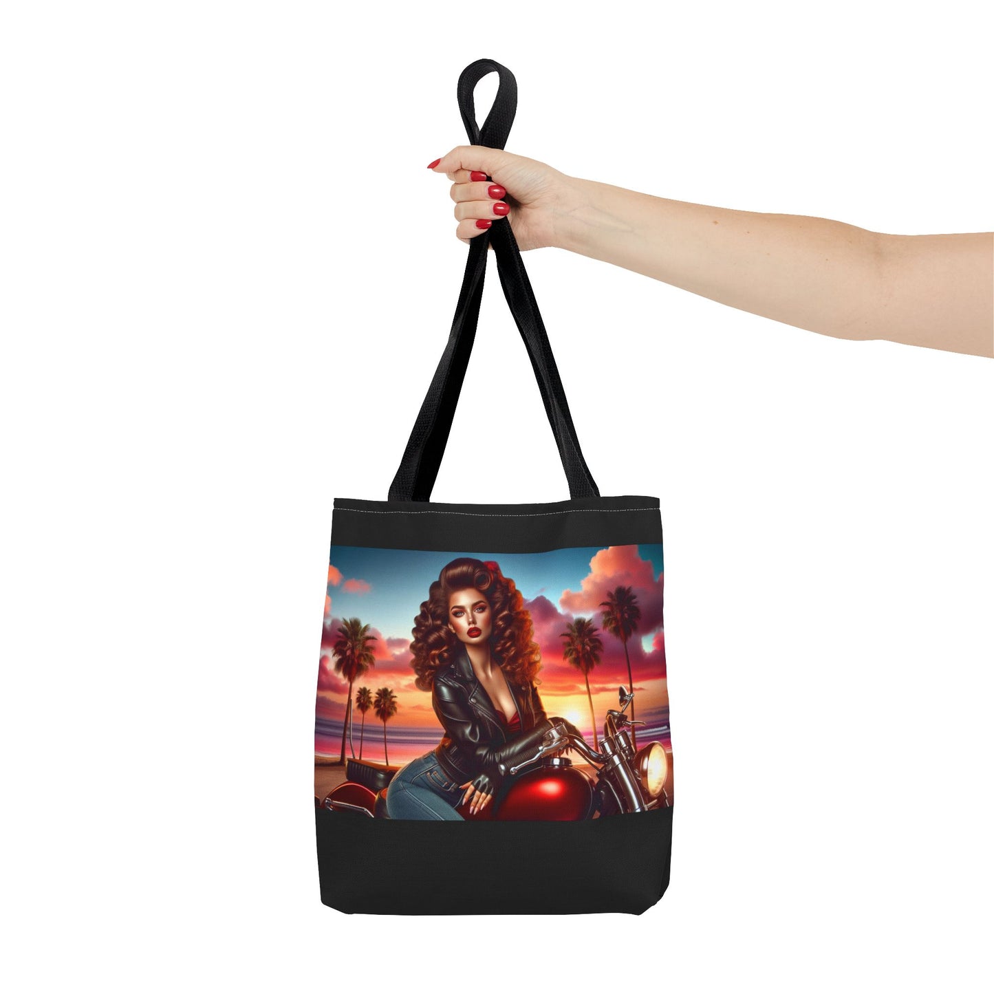 Tote Bag- Motorcycle Pinup Tote