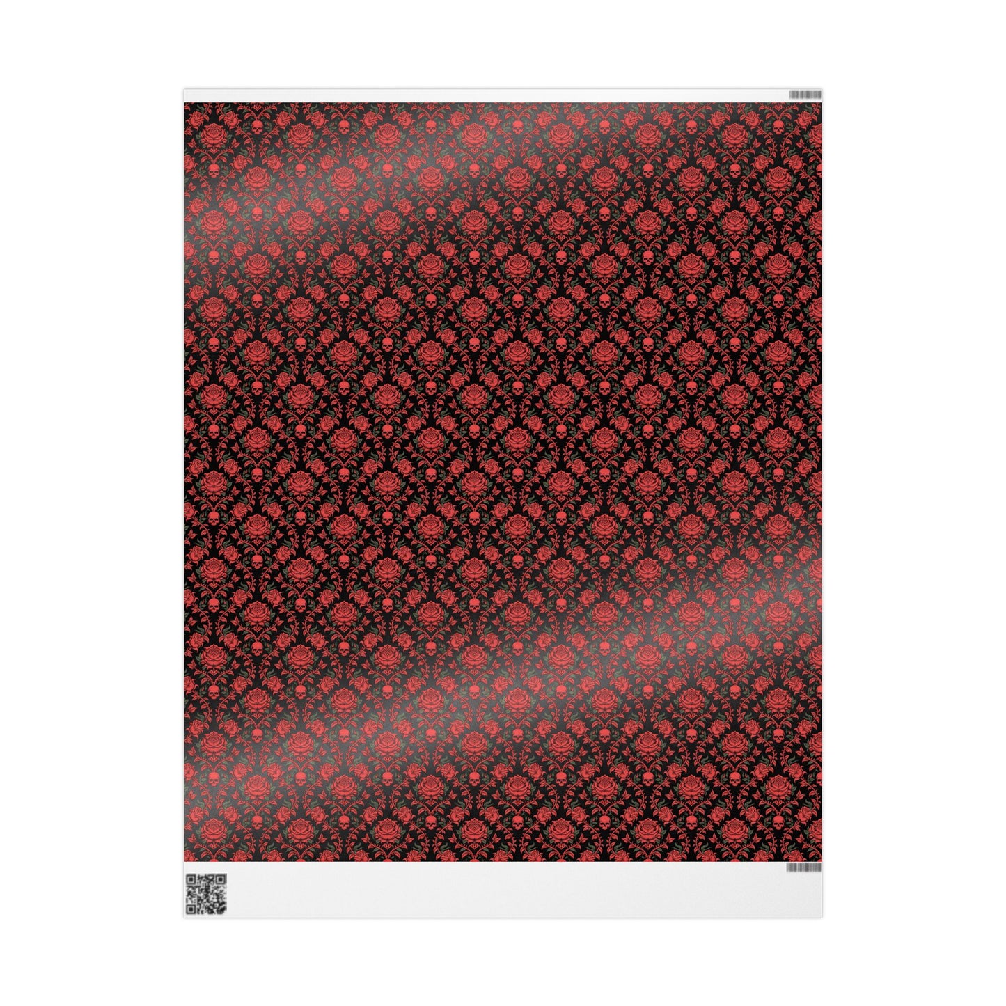 Elegant Floral Skull Wrapping Paper, Gift Wrap for Weddings, Birthdays, Holidays, Celebrations, Special Occasions, Party Supplies