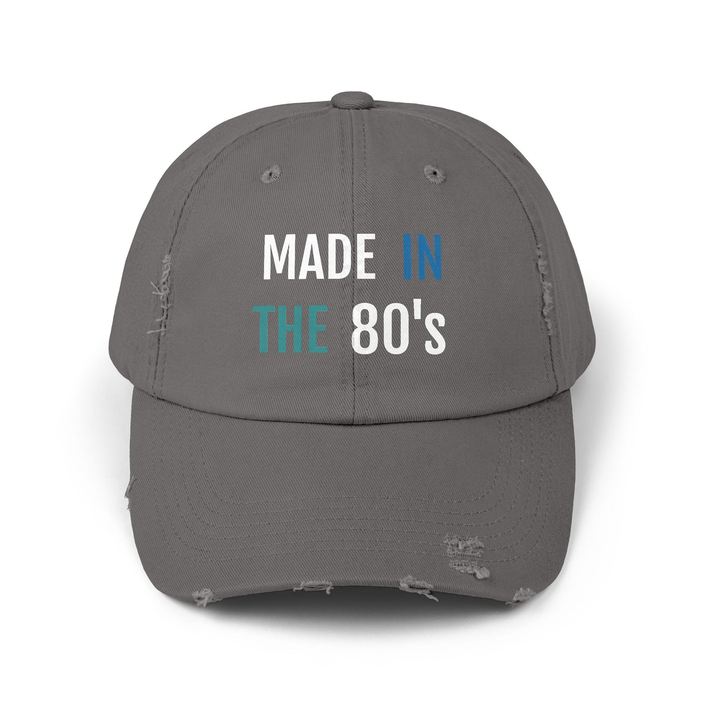 Retro 80's Distressed Cap, Vintage Style Hat, Unisex Gift, Casual Accessory, Outdoor Wear, Birthday Present, Nostalgia Merchandise