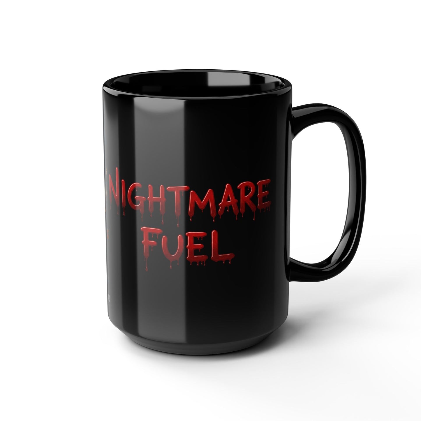 Nightmare Fuel Black Mug - Perfect for Coffee Lovers, Halloween Decor, Biker Gifts, Gothic Style, Spooky Vibes-biker Halloween
