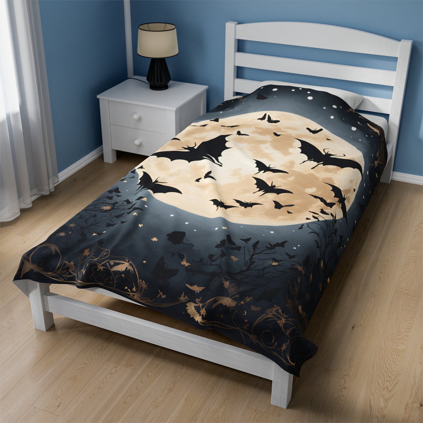 Plush Blanket - Bats in the Moonlight-Wall decor-Couch throw