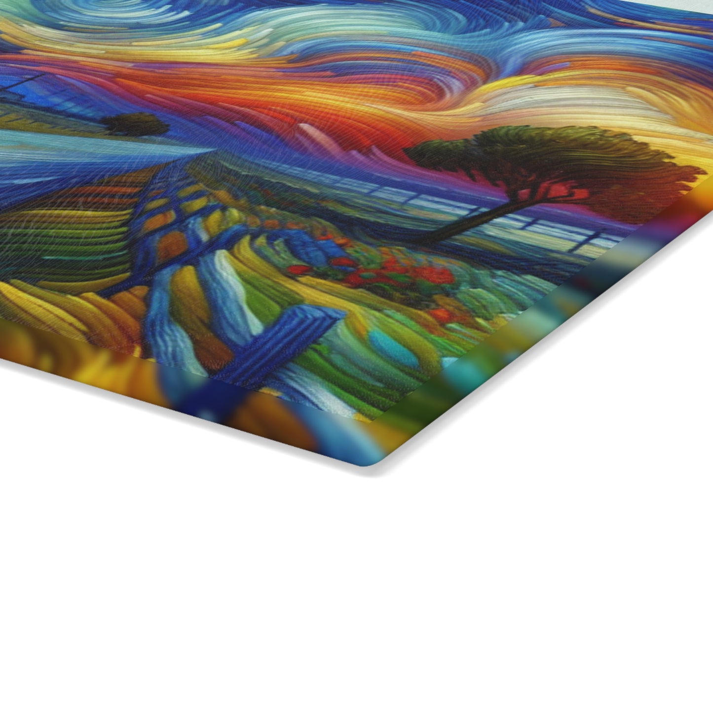 Vibrant Motorcycle Glass Cutting Board - Perfect for Gifts, Home Decor, Kitchen Essentials, Unique Wedding Present, Adventurous Cooking