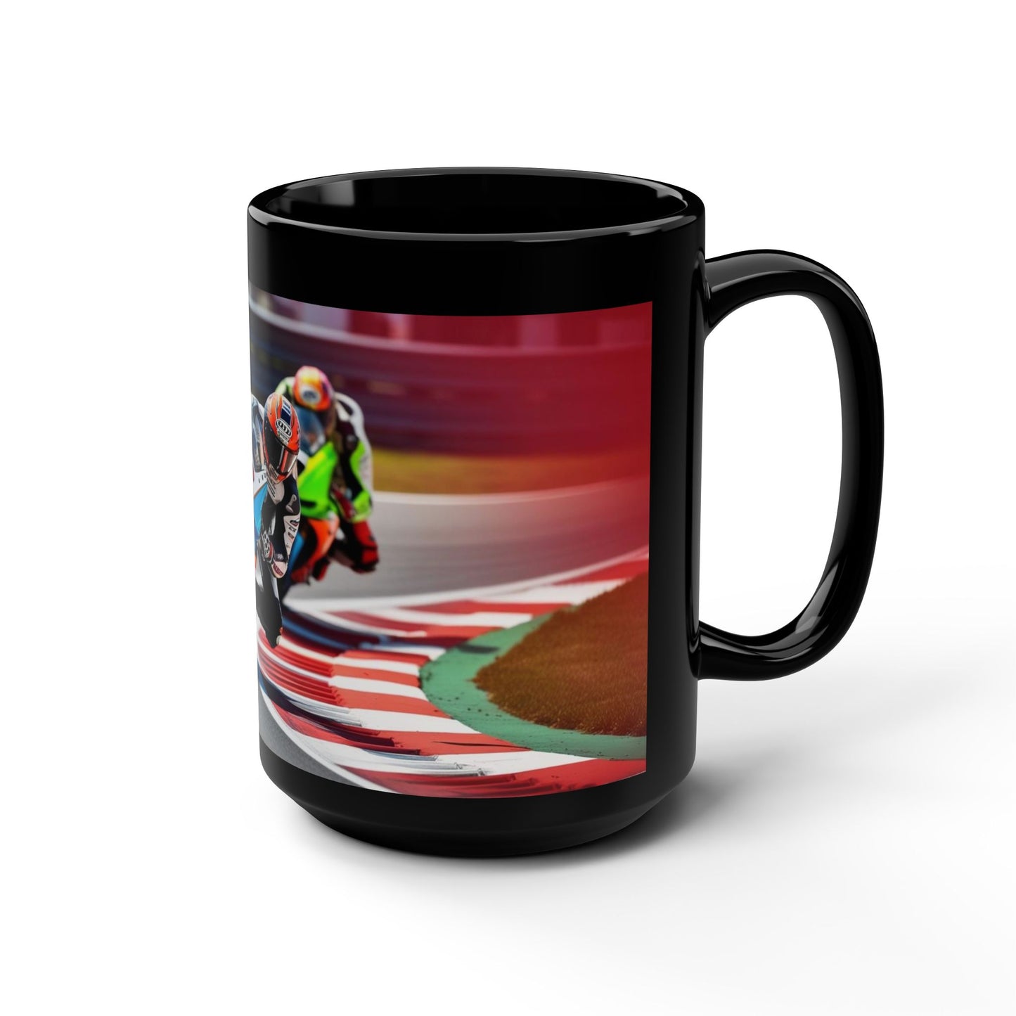 Racing Spirit Black Ceramic Mug – Motorsport Gift for Men & Drivers