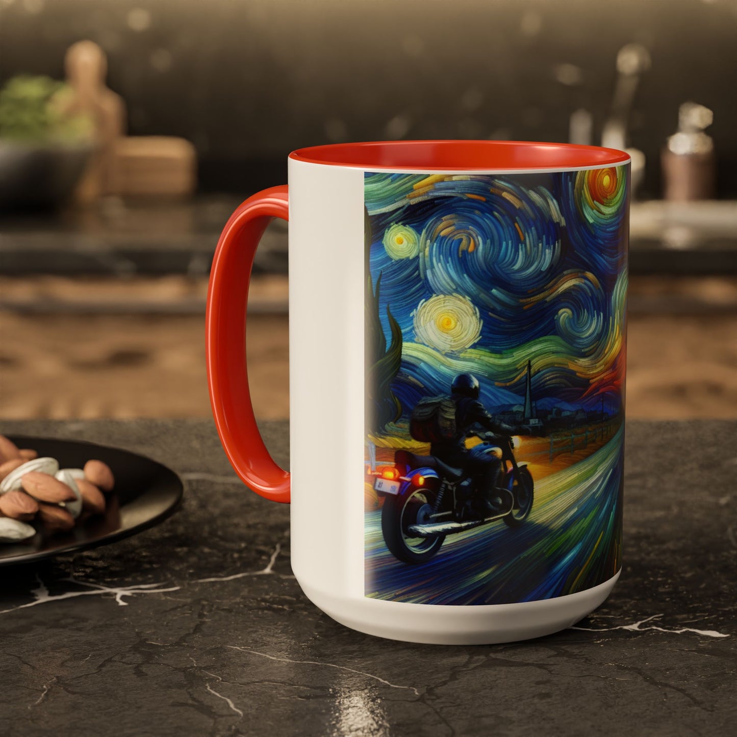 Mug - Van Gogh Style- Motorcycle Ride Coffee Cup