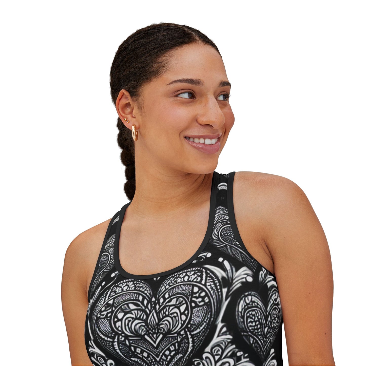Tank Top-Lacy Hearts-Boho Chic