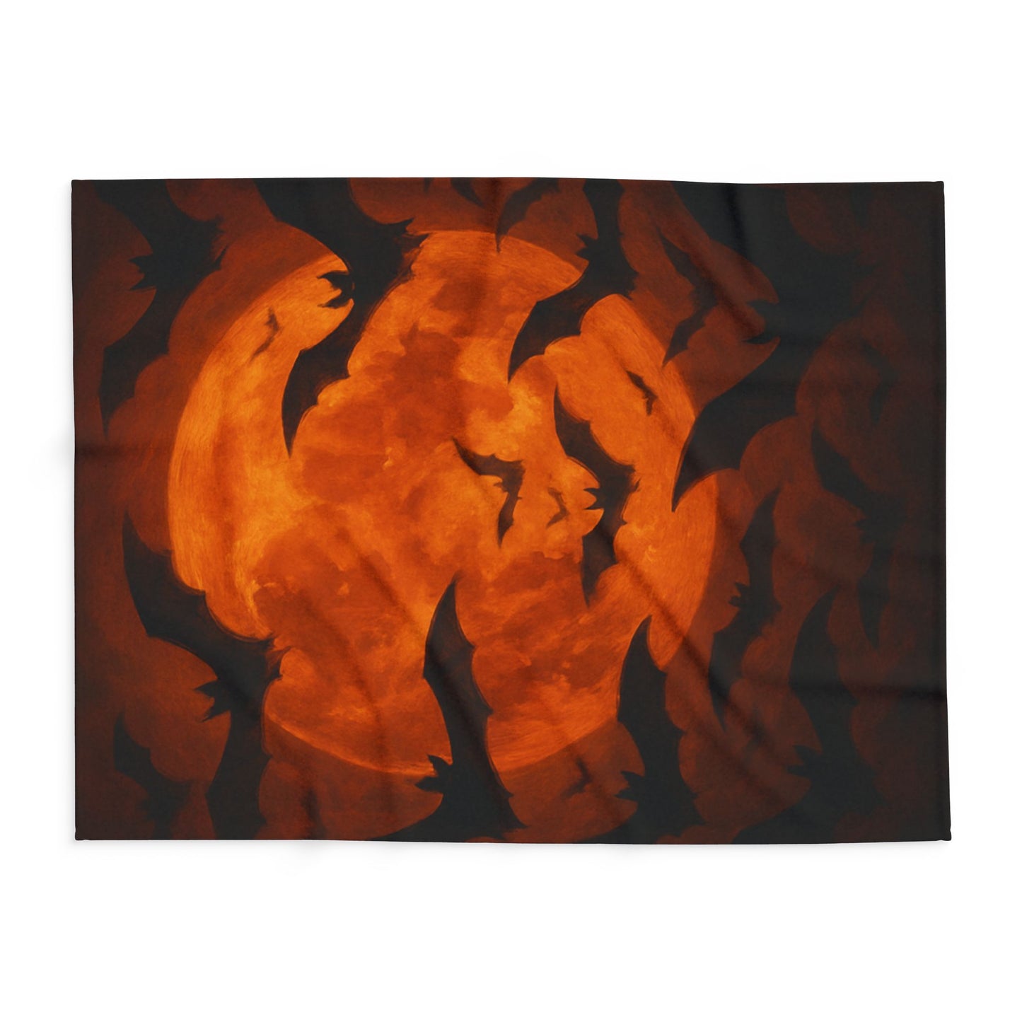 Bat Fleece Blanket | Cozy Throw for Spooky Season, Autumn Decor, Trick-or-Treating, Gift for Halloween Lovers