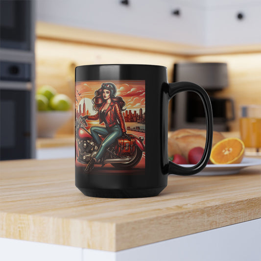Mug-Pin Up Girl Coffee Cup - Unique Gift for Motorcycle Riders