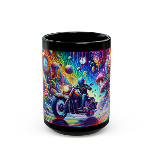 Mug - Psychedelic Motorcycle Trip-Bike Ride-15oz Cup