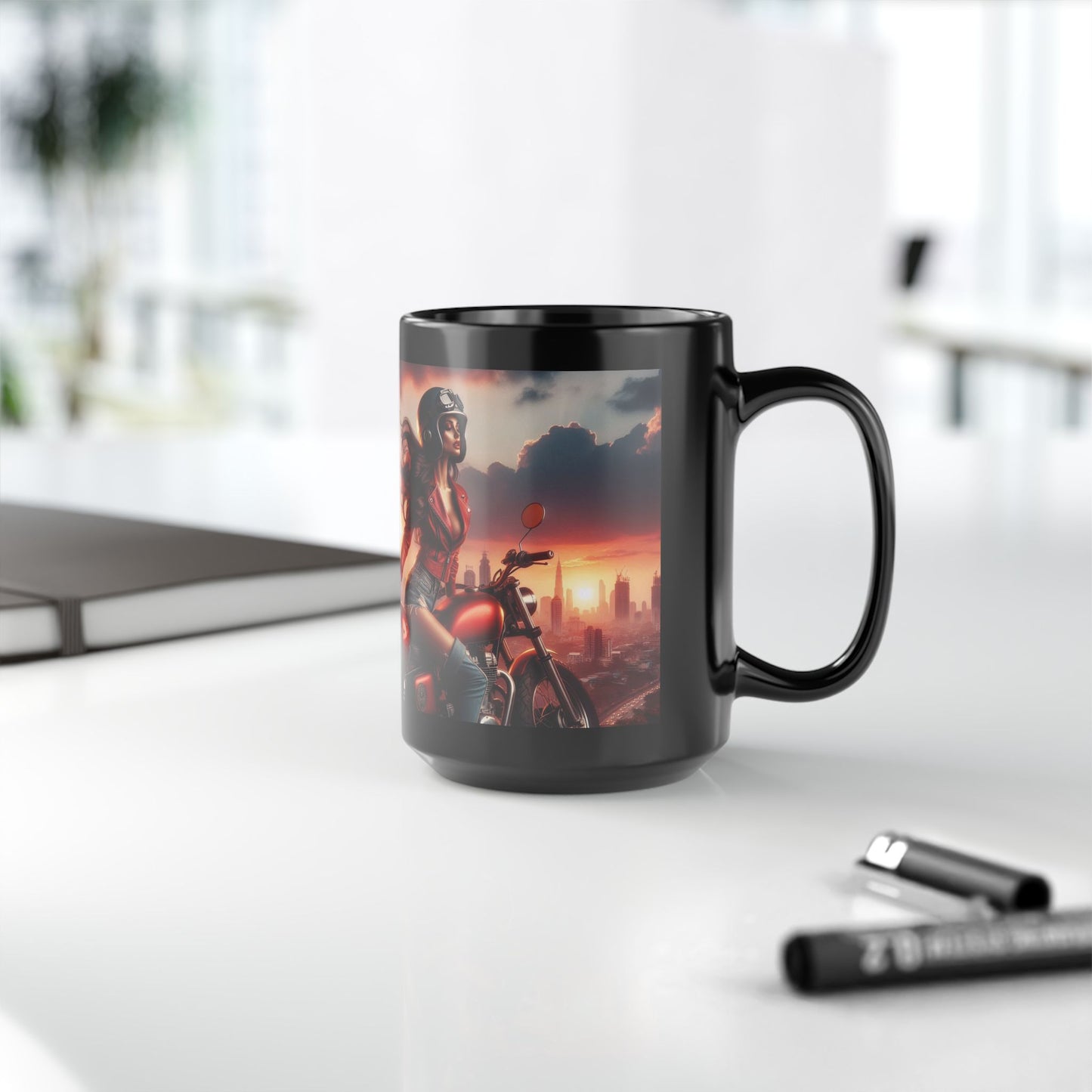 Mug-Pin Up Girl Coffee Cup - Unique Gift for  Motorcycle Enthusiasts