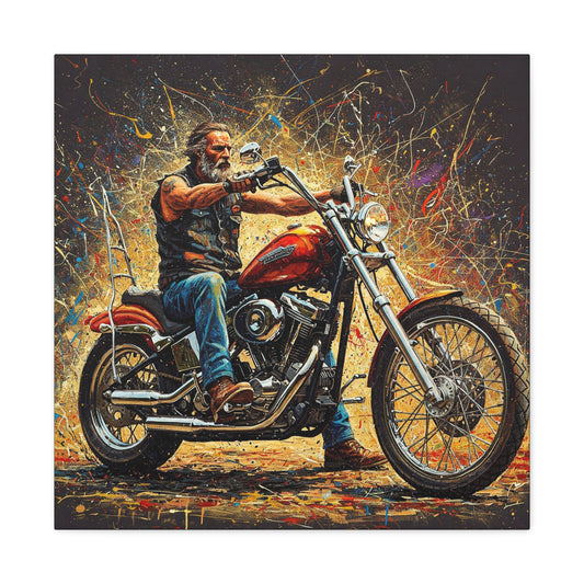 Motorcycle Art Canvas - Stretched Matte Print for Bikers