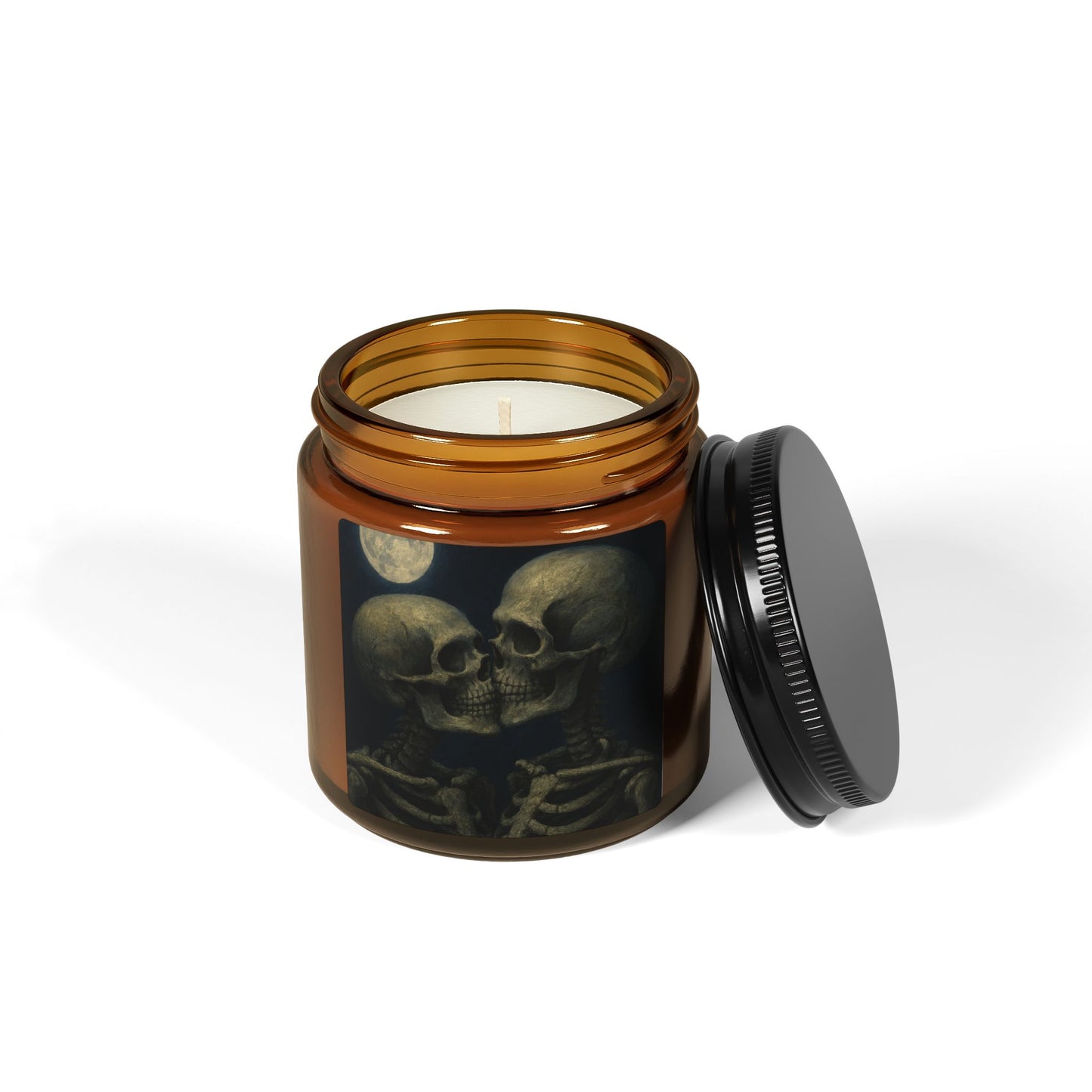 Romantic Skeletons Scented Soy Candle, Halloween Decor, Gothic Candle, Unique Gift, Home Fragrance, Aromatherapy Candle